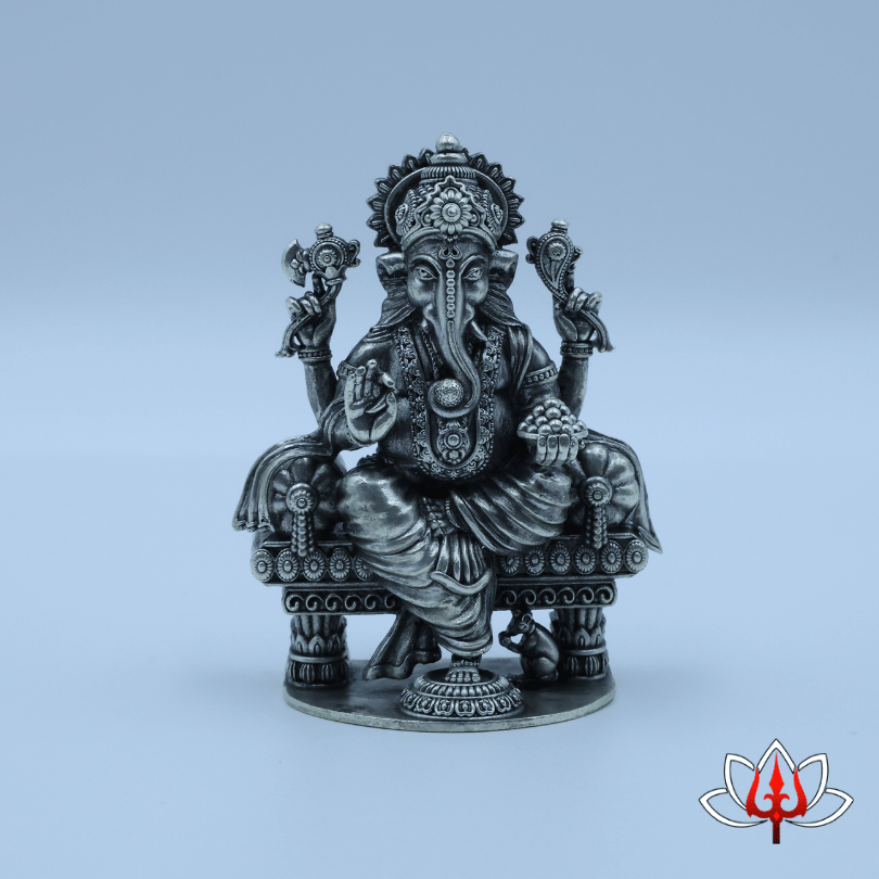 Exquisite Pure Silver Lord Ganesha Idol – Symbol of Wisdom & Prosperity