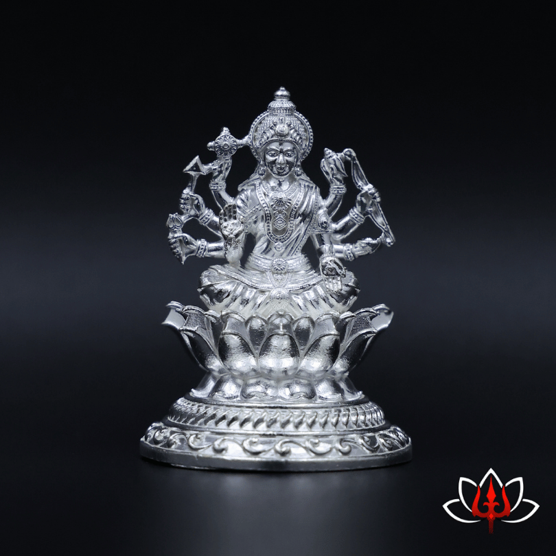 Exquisite Silver Goddess Lakshmi Idol – Symbol of Prosperity & Divine Blessings
