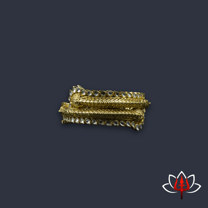 Silver Kundan Bangle