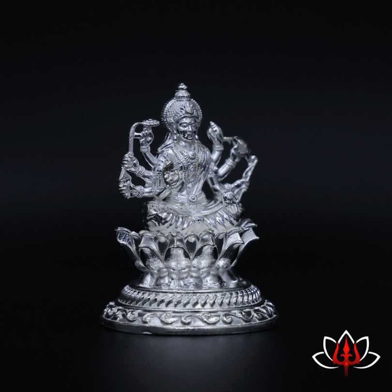 Exquisite Silver Goddess Lakshmi Idol – Symbol of Prosperity & Divine Blessings