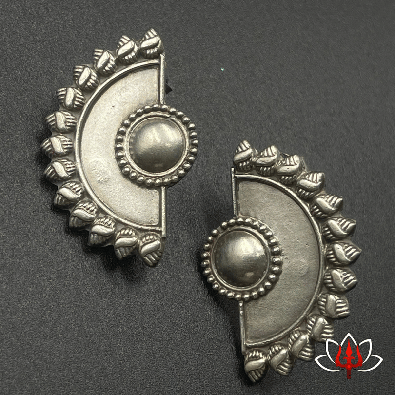 Bold Crescent Shield Earrings