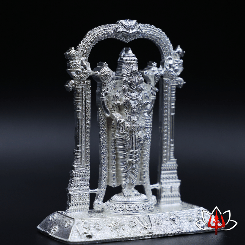 Magnificent Pure Silver Tirupati Balaji Idol