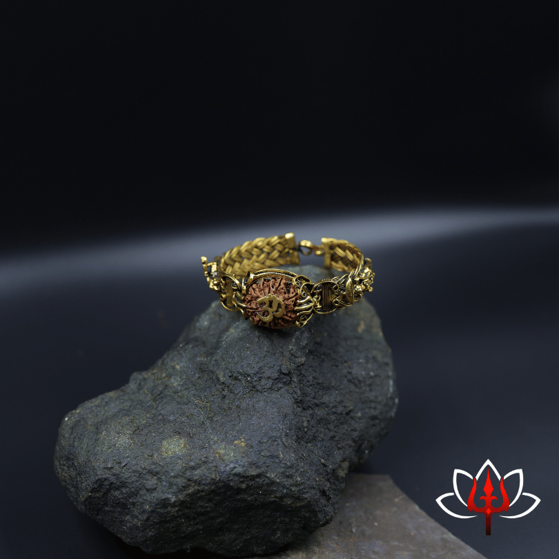 Divine Rudraksha & Antique Silver Bracelet