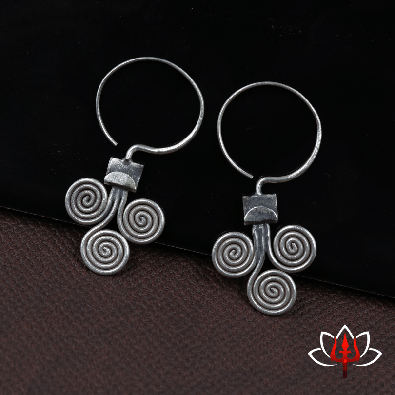Trinity Spiral Sterling Silver Earrings