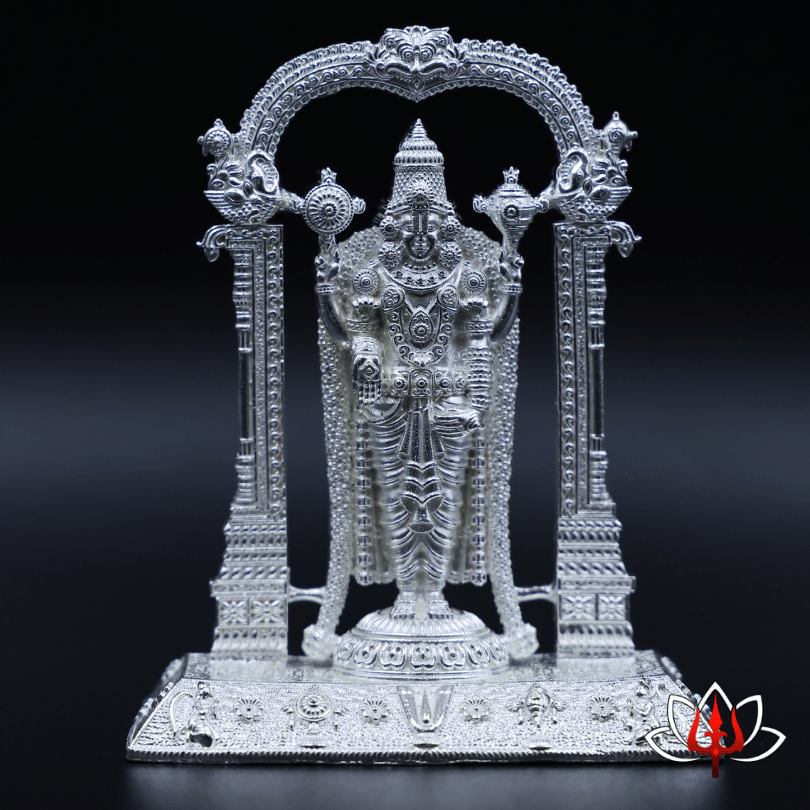Magnificent Pure Silver Tirupati Balaji Idol