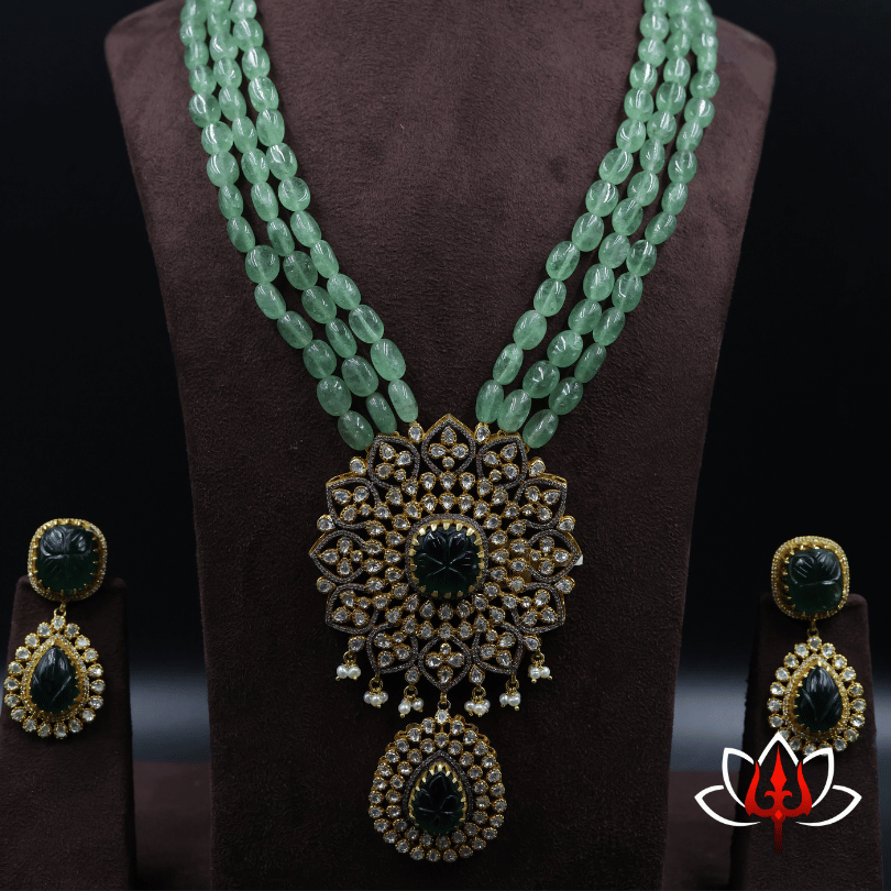Victorian-Style Silver with Earrings