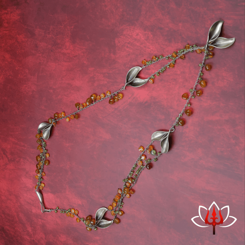 Nature inspired silver chain