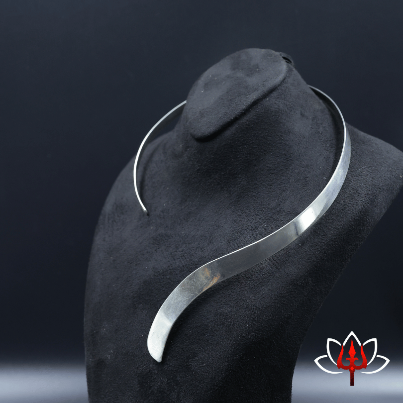 Elegant Asymmetrical Sterling Silver Necklace