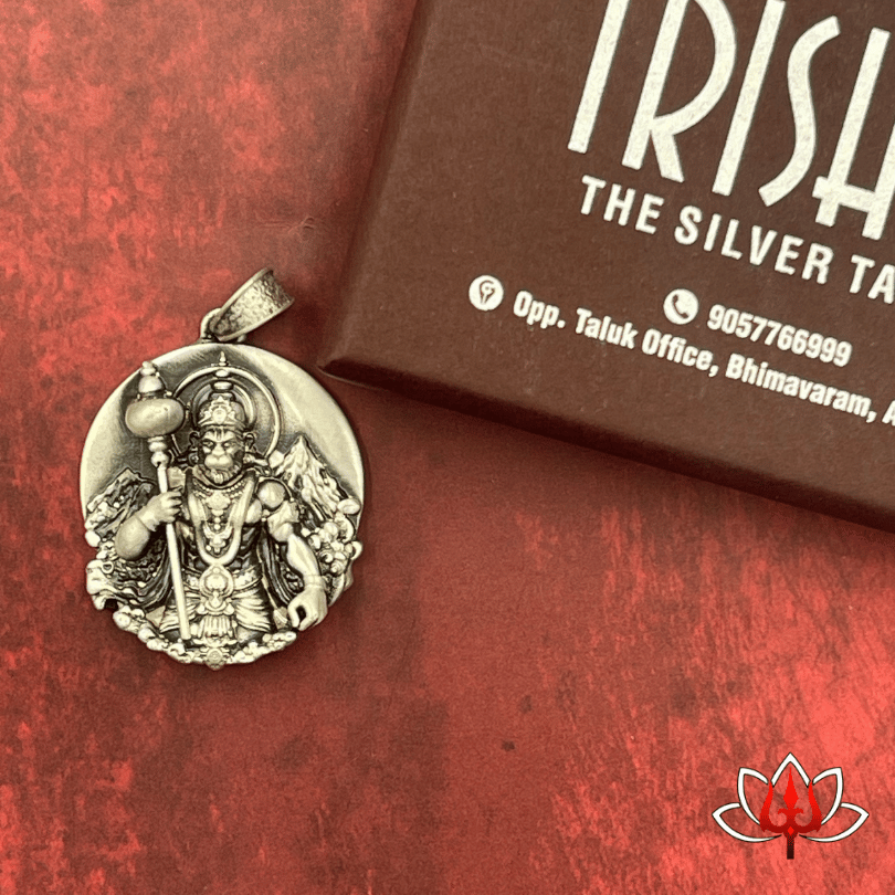 Lord hanuman Silver Pendant